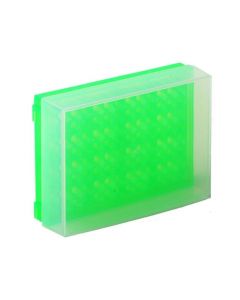 BioPlas 96-Well Preparation Rack, With Cover Fluorescent Green 5/Pk
