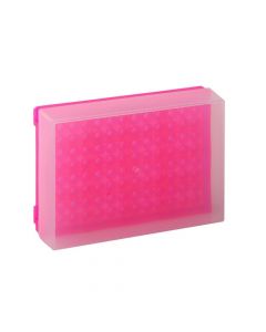 BioPlas 96-Well Preparation Rack, With Cover Fluorescent Pink 5/Pk