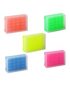 BioPlas 96-Well Preparation Rack, With Cover Fluorescent Assorted 5/Pk
