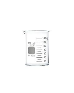Corning PYREX Low Form Griffin Beakers, Capacity: 150 mL, 5.07 oz.,