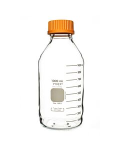 Corning PYREX Reusable Media Storage Bottles, 1L, Capacity: 33.8