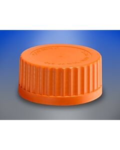 Corning GL32 Orange Polypropylene Screw, Neck Finish: GL32, Non-sterile; 064142; 1395-32LTC