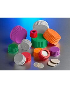 Corning GL45 Polypropylene Screw Caps, Green, For Use With: Storage; 064143C; 1395-45LTC3
