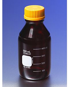 Corning PYREX Low-Actinic Media/Solution Bottles, 3.38 oz. (100mL),