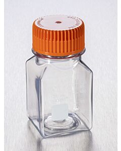 Corning PET Storage Bottles, Square with Cap, Capacity: 4.2 oz.,