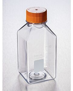 Corning PET Storage Bottles, Square with Cap, Capacity: 16.9 oz.,