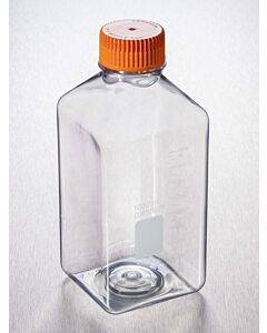 Corning PET Storage Bottles, Square with Cap, Capacity: 33.8 oz.,