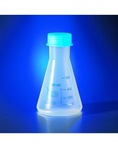 Corning Reusable Plastic Erlenmeyer Flasks with Blue Graduations,