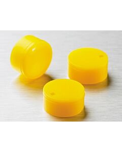 Corning Color-Coded Cap Inserts, Closure Color: Yellow, Polypropylene,