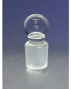 Corning PYREX Solid Glass Pennyhead Standard Taper Stoppers, Length; 08624427; 7661-9