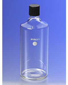 Corning PYREX Glass Roller Bottles, Capacity: 1000 mL, Closure Size: