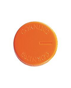 Corning 33mm Non-Vented Polyethylene Cap, Neck Finish: 33, Orange; 0976133; 10035