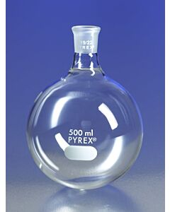Corning PYREX Short Neck Round Bottom Flask, Standard Taper Joint; 10067CC; 4320B-100