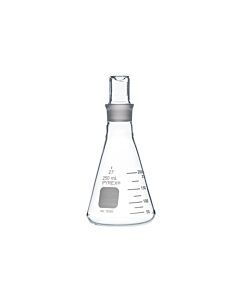 Corning PYREX Narrow Mouth Erlenmeyer Flask with Standard Taper Stopper,