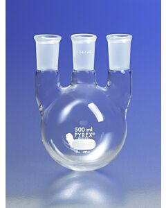 Corning Flasks, Distilling, Corning, PYREX, 3 Level Vertical necks; 101642C; 4950-2L