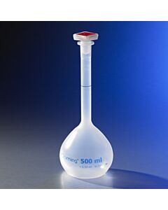 Corning Class B Reusable Polypropylene Volumetric Flasks with Tapered; 10210636; 5641P-1L