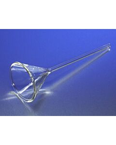 Corning PYREX 60 deg. Angle Fluted Funnel with Long Stem; 103262C; 6160-75