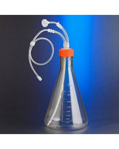 Corning 2L Polycarbonate Erlenmeyer Flask with 1/8 Dip Tube 02
