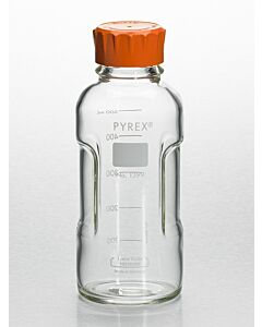 Corning PYREX Slim Line Round Media Storage Bottles, Capacity: 125