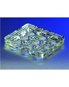 Corning PYREX Spot Plates, Borosilicate Glass, Depth: 0.25 in., 7