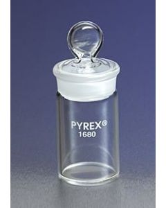 Corning Pyrex 7ml Tall Weighing Bottle With Short Length 14/10 Standard Taper Joint