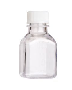 Celltreat 60mL Media Bottle, Square, PETG, Individually Wrapped, Sterile, 24/C