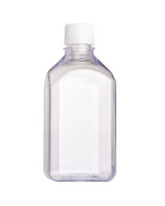 Celltreat 1000mL Media Bottle, Square, PETG, Individually Wrapped, Sterile, 24/C