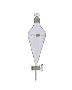 DWK KIMBLE® KIMAX® Squibb Separatory Funnel With Glass Stopcock, 1000 mL, Case of 2