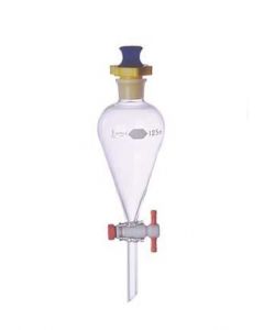 DWK KIMBLE® KIMAX® Squibb Pear-Shaped Separatory Funnel With PE Stopper, 1000 mL