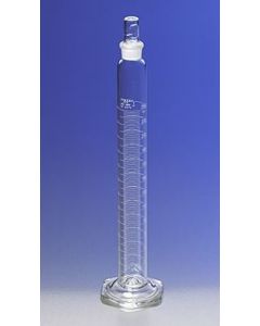 Pyrex 100 ml Single Metric Scale Cylinder, Standard Taper Stopper, White Graduations, Tc