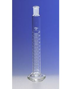 Pyrex 100 ml Single Metric Scale Cylinders, 24/40 Standard Taper Outer Joint, White Graduations, Tc