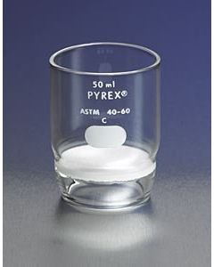 Corning Pyrex 50ml High Form Gooch Crucible With 40mm Diameter Coarse Porosity Fritted Disc