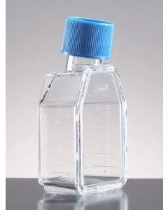 Corning Falcon 125 Sq Cm Rectangular Canted Neck Cell Culture Flask With Blue Vented Screw Cap