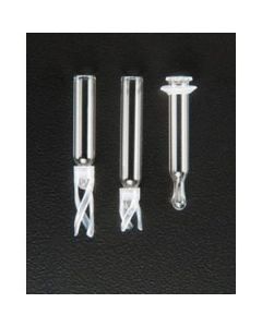 JG Finneran 100 Microliters Glass Conical limited Volume Insert, Precision-Formed Mandrul Interior, W/Glass Ulange Qty (100)