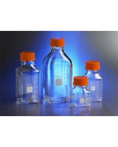 Corning 150 mL Square Polycarbonate Storage Bottles with 45 mm Caps