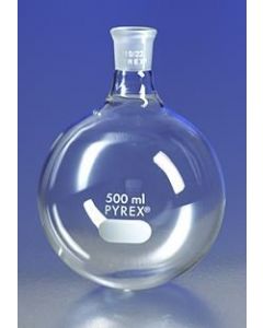 Corning These 500 Ml Pyrex Round Bottom Boiling Flasks Have Full Length Outer 24/40 Standard Taper Joints,