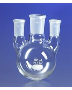 Corning Pyrex 250ml Three Neck Distilling Flask With Vertical Neck 24/40 Standard Taper Joints