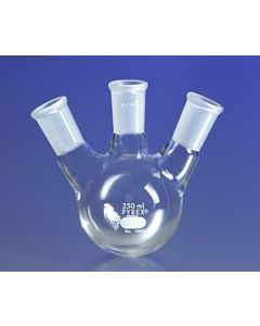 Corning Pyrex 100ml Three Neck Distilling Flask With 24/40 Center Vertical And 19/38 Side Angled Neck
