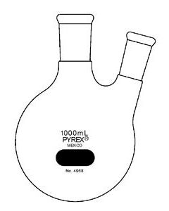 Corning Pyrex Replacement 1l Two Neck Boiling Flask
