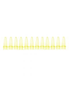 BioPlas 0.2ml Thin Wall Micro Tube, 12 Tubes/Strip, 100/Pk, Yellow