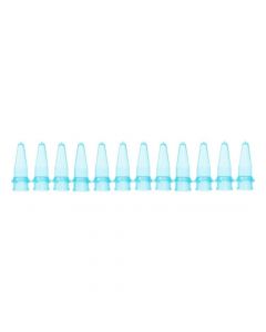 BioPlas 0.2ml Thin Wall Micro Tube - 12 Tubes/Strip, Blue, 100/Pk