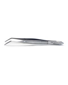 World Precision Instruments Forcep, Micro Dissect, Serr, 4" Angular, 0.8mm Tip Width