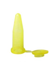 BioPlas 0.5ml Thin Wall Micro Tube With Attached Cap Yellow, 125/Pk