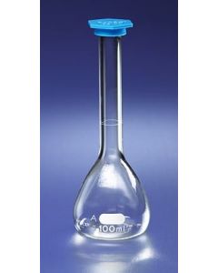 Pyrex 100 ml Class A Volumetric Flask With Polyethylene Snap-Cap