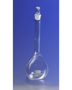 Corning Pyrex 2l Class A Certified And Serialized Volumetric Flasks, With Glass Standard Taper Stopper