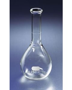Corning Pyrex 200ml Phosphoric Acid Volumetric Flasks, Wide Neck, Tooled Rim
