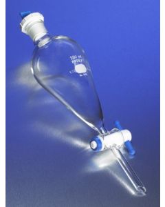 Corning Pyrex 2l Pear-Shaped Squibb Separatory Funnel, Ptfe Product Standard Stopcock, Polyethylene