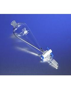 Corning Pyrex 125ml Squibb Separatory Funnel, Ptfe Product Standard Stopcock, Standard Taper Joints