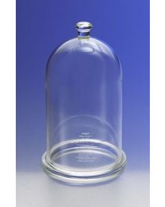 Corning Pyrex 222mm Diameter Bell Jar With Top Knob And Ground Flange