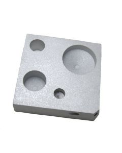 DWK KIMBLE® Aluminum Heating Block, For Standard Taper size 14/10 Kits (Solid Bottom)